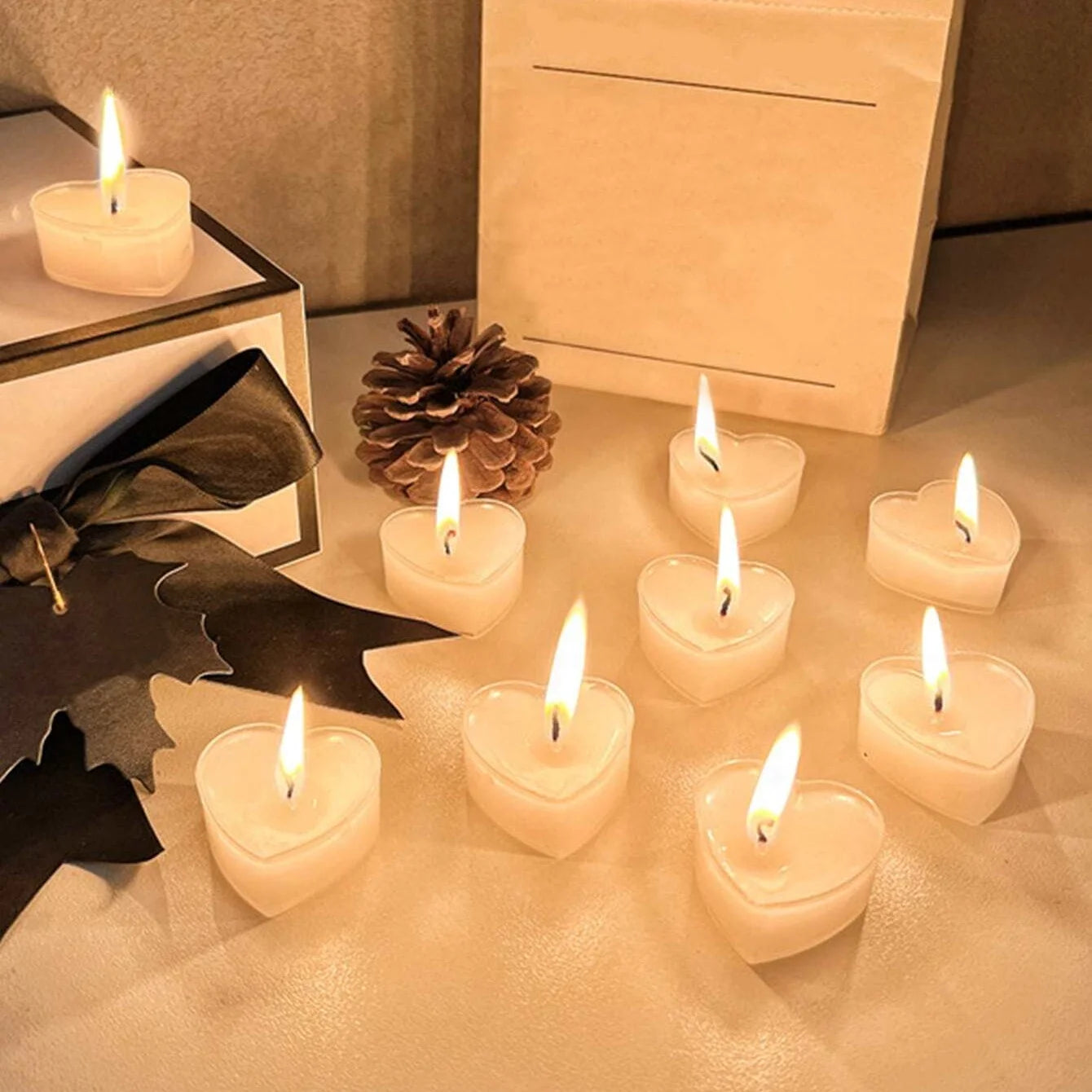 Heart-Shaped Scented Tea Candles