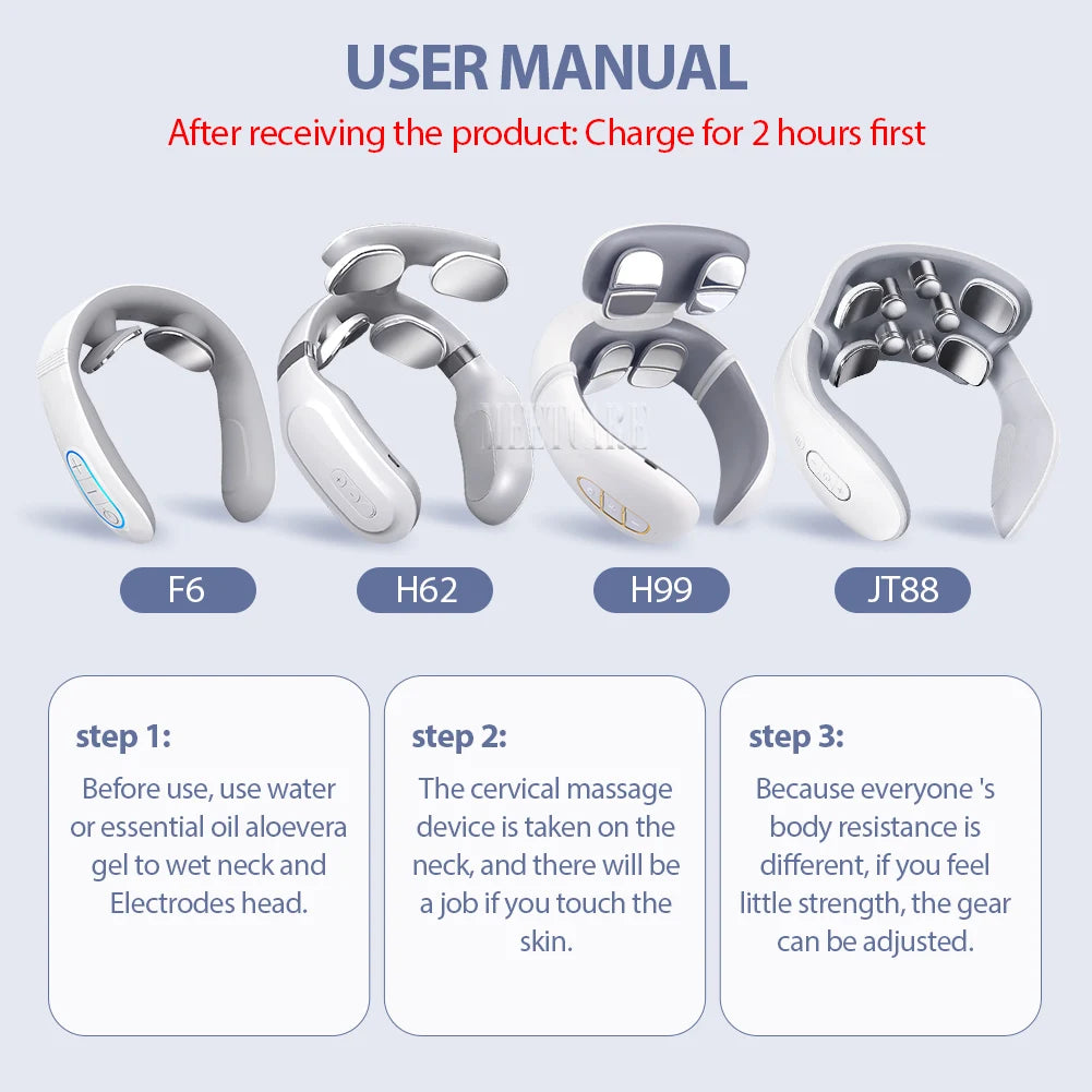 Wireless TENS Neck & Shoulder Massager – Pain Relief & Heating