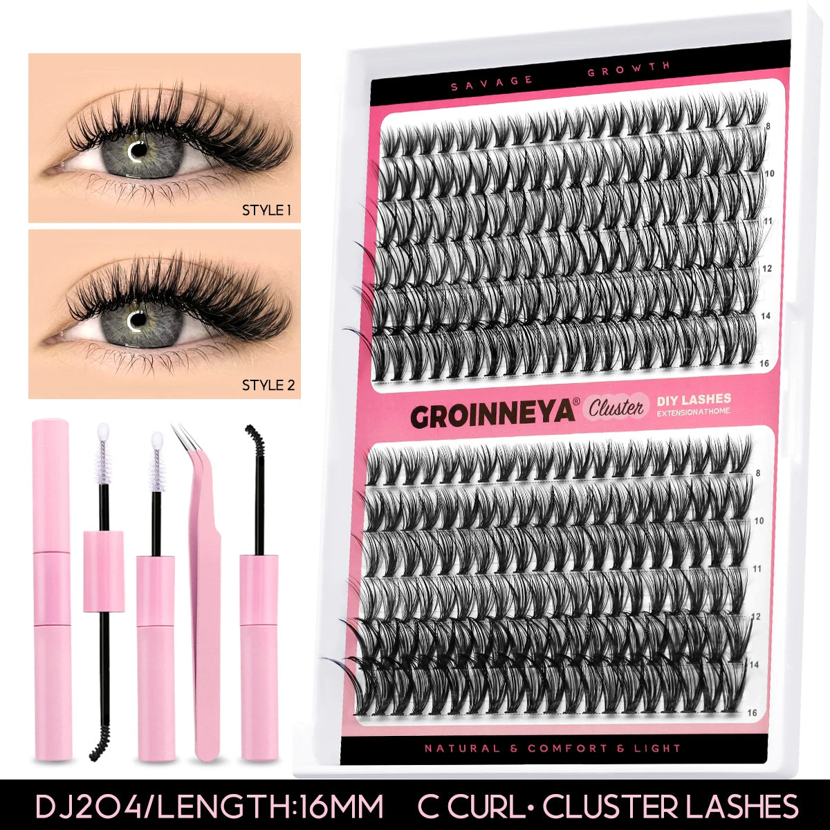 DIY Lash Extension Kit – Lash Clusters with Bond & Remover