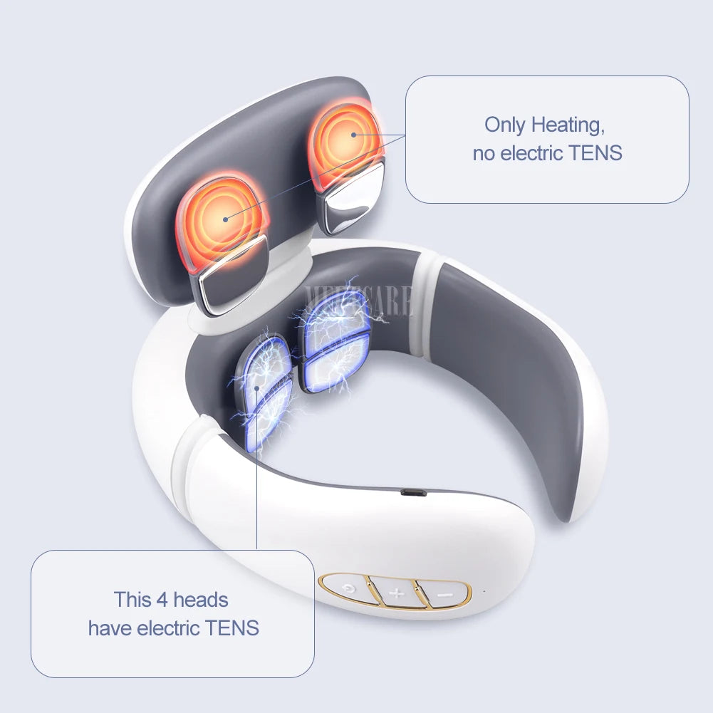 Wireless TENS Neck & Shoulder Massager – Pain Relief & Heating