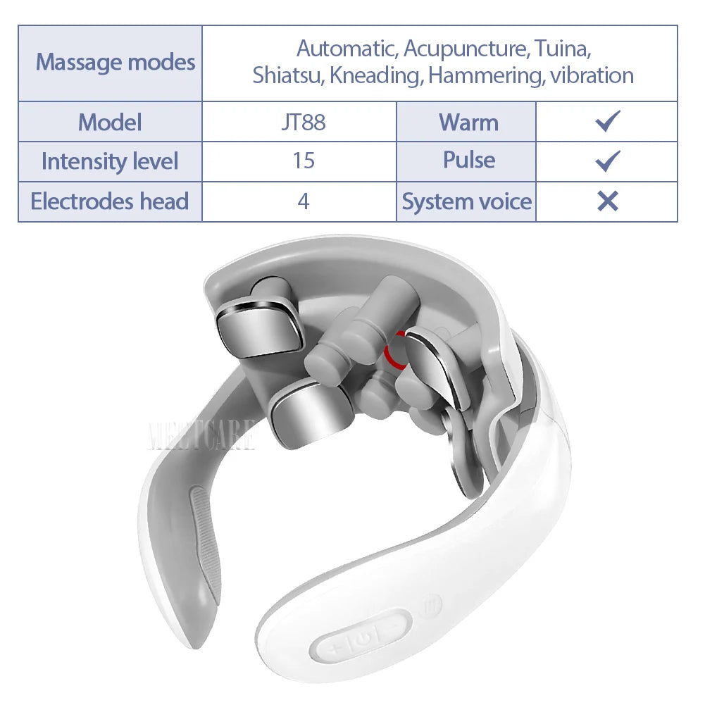 Wireless TENS Neck & Shoulder Massager – Pain Relief & Heating