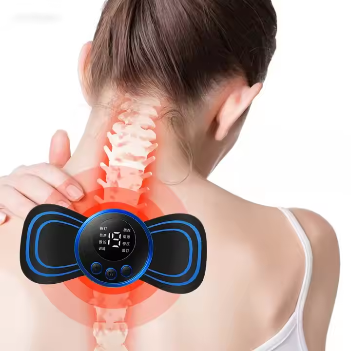 Mini Electric Neck Massager – Muscle Stimulator & Remote Control