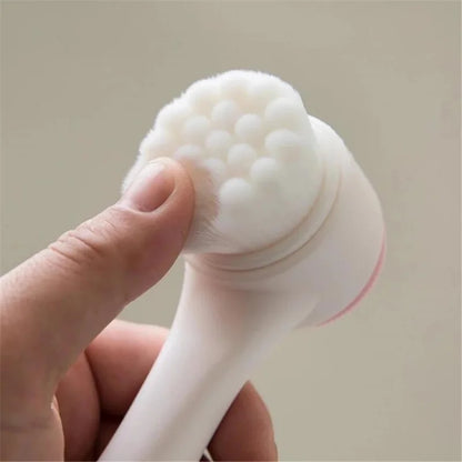 3D Double-Sided Silicone Facial Cleansing Brush
