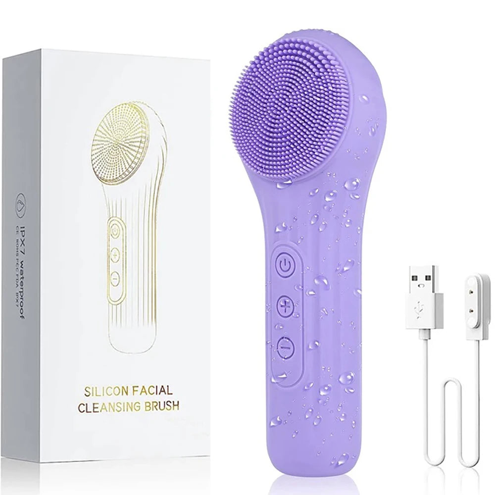 Sonic Waterproof Facial Cleansing Brush – Deep Clean & Exfoliation