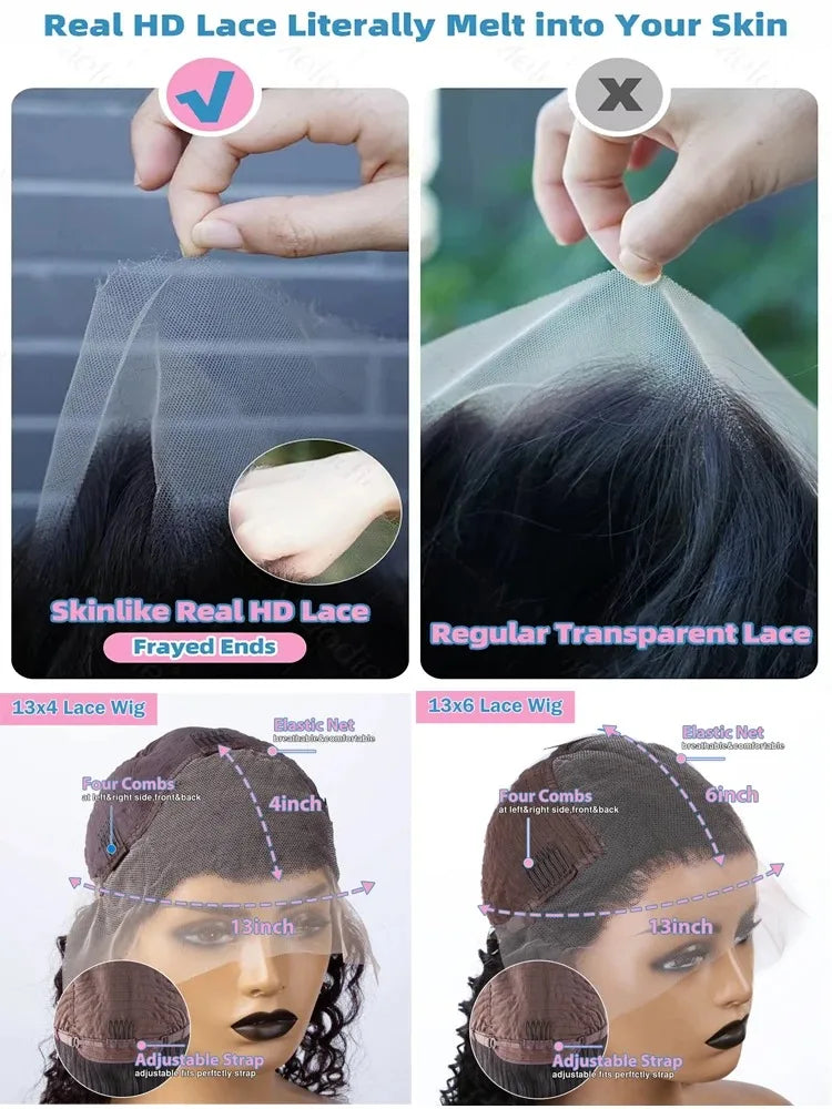 Curly 13x6 HD Lace Front Hair Wigs