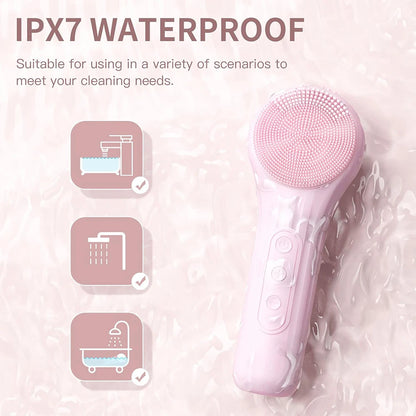Sonic Waterproof Facial Cleansing Brush – Deep Clean & Exfoliation