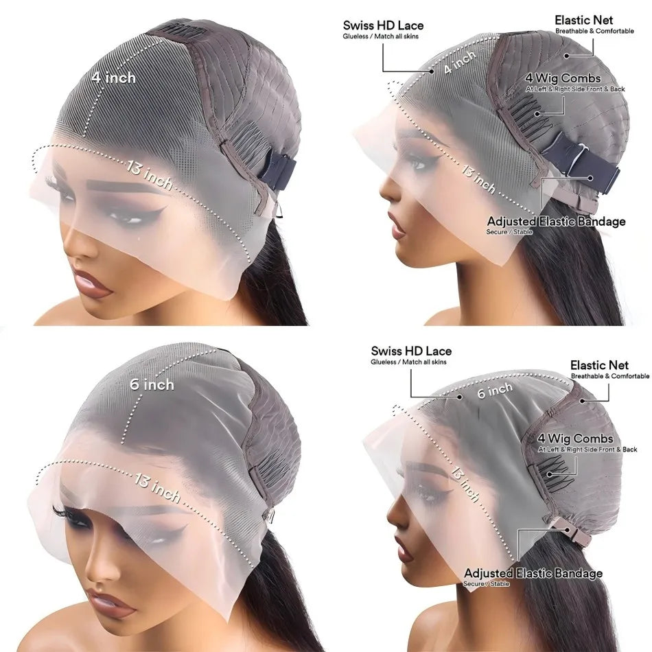 Straight 13x6 Lace Front Human Hair Wigs