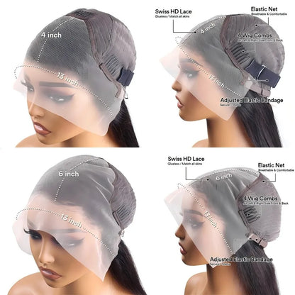 Straight 13x6 Lace Front Human Hair Wigs