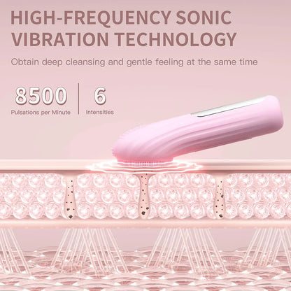 Sonic Waterproof Facial Cleansing Brush – Deep Clean & Exfoliation