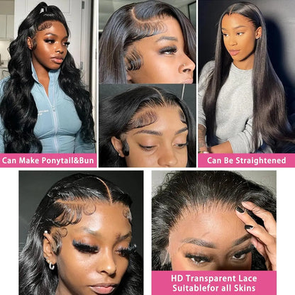 Body Wave Lace Front Human Hair Wig – 32/36 Inch, Pre-Plucked