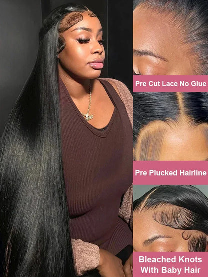 13x4 13x6 HD Transparent Straight Lace Front Wigs