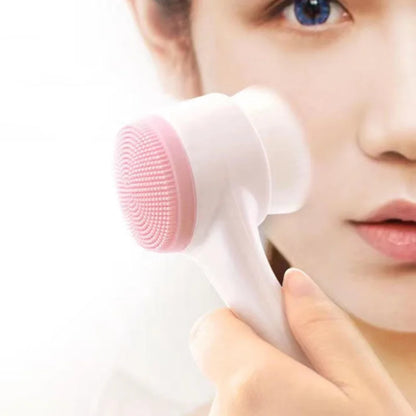 3D Double-Sided Silicone Facial Cleansing Brush