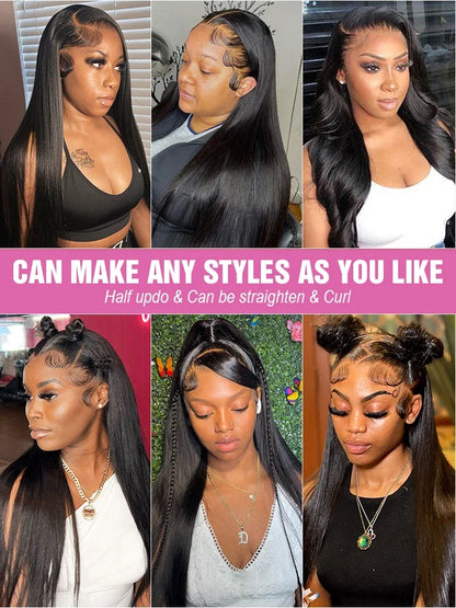 13x4 13x6 HD Transparent Straight Lace Front Wigs