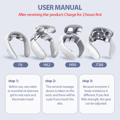 Wireless TENS Neck & Shoulder Massager – Pain Relief & Heating