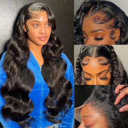 Body Wave Lace Front Human Hair Wig – 32/36 Inch, Pre-Plucked