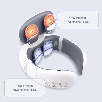 Wireless TENS Neck & Shoulder Massager – Pain Relief & Heating
