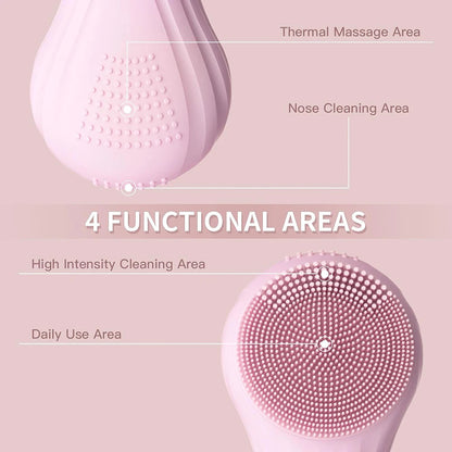 Sonic Waterproof Facial Cleansing Brush – Deep Clean & Exfoliation