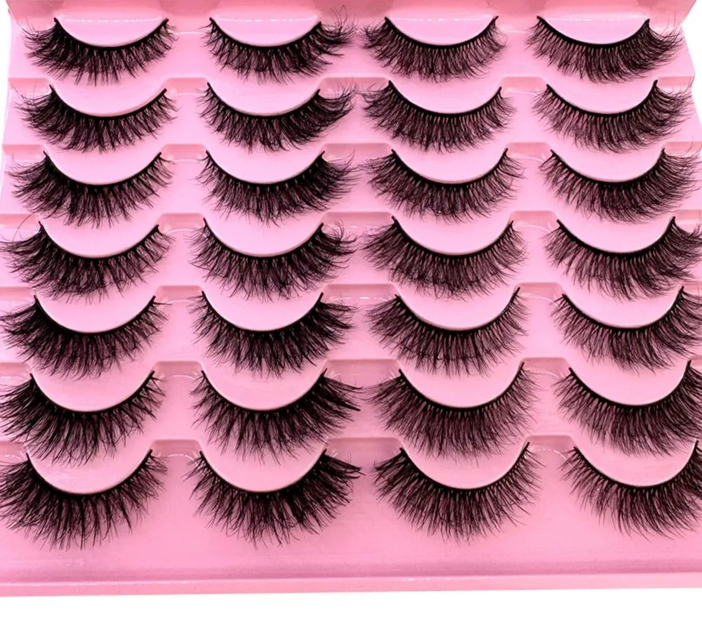 14 Pairs 3D Faux Mink Wispy Eyelashes