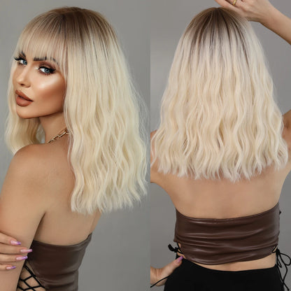 Long Straight Synthetic Wig with Bangs – Heat Resistant
