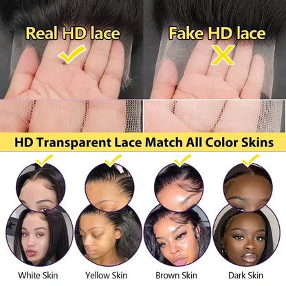 13x6 HD Front Transparent Lace Body Wave Wigs