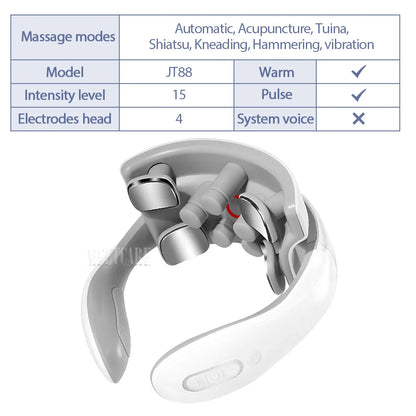 Wireless TENS Neck & Shoulder Massager – Pain Relief & Heating