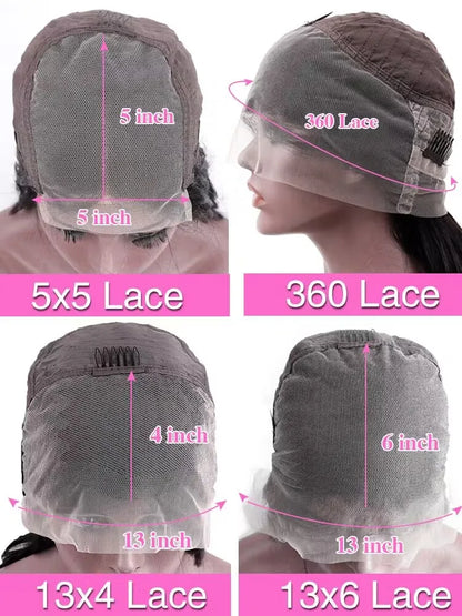 13x4 13x6 HD Transparent Straight Lace Front Wigs